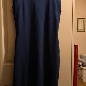 Elegant Blue Sleeveless Dress